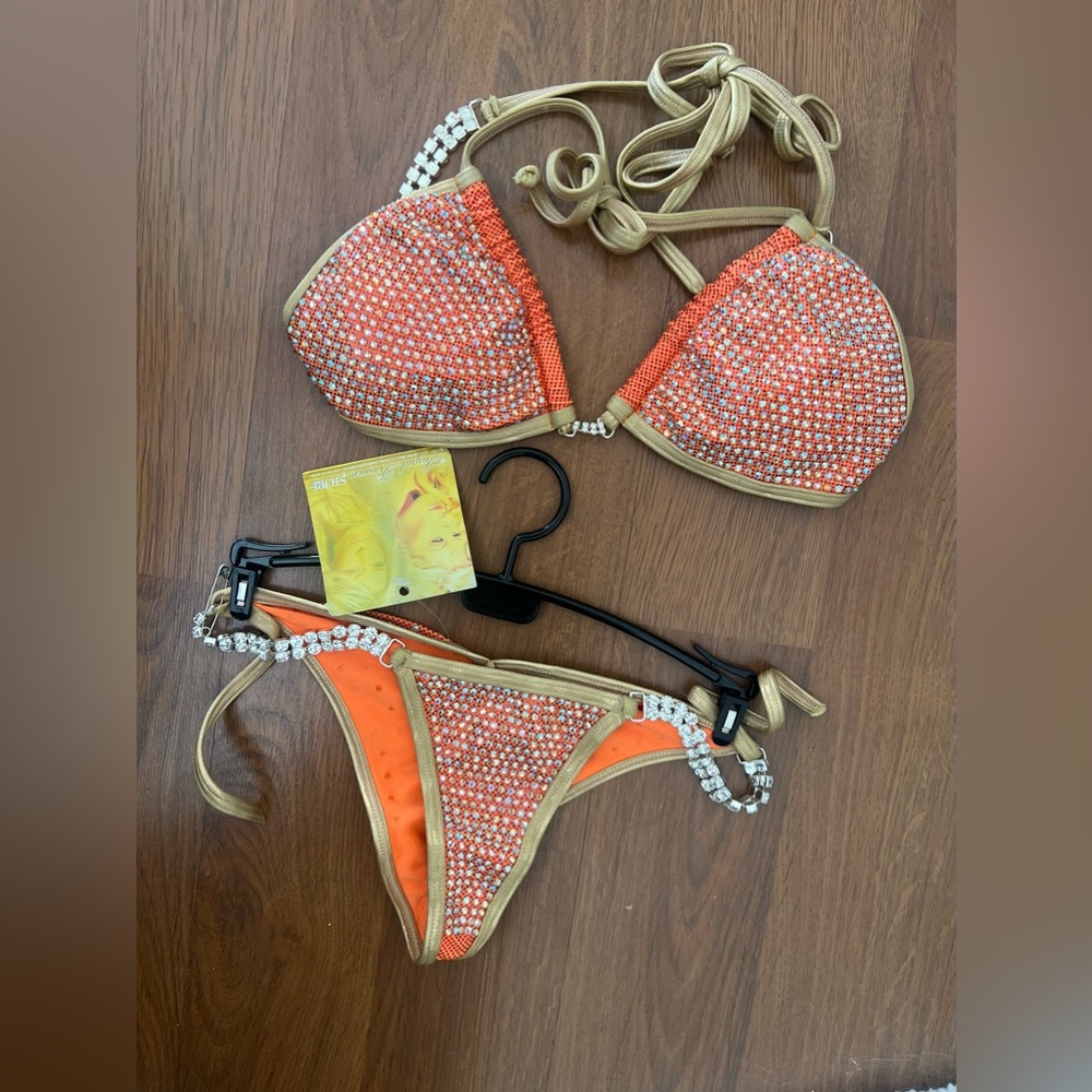 NWT Ingrid Romero fancy competition bikini Swarovski crystals - Picture 5 of 8